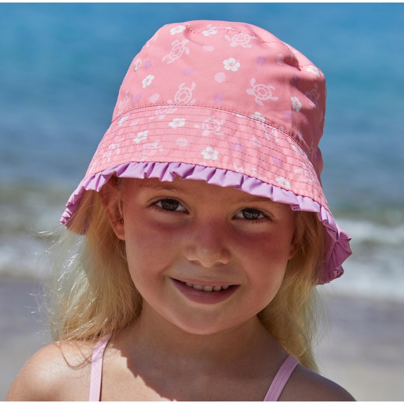 Playshoes Girls' UV Protection Sun Hat Swimming Hat Headwear, Hawaii,
