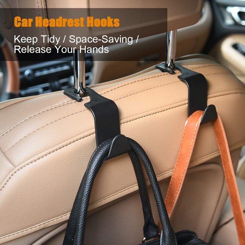 URAQT Auto Hooks, 6 pack Car Storage Hooks Back Seat