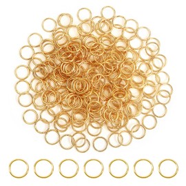TOAOB 200pcs Stainless Steel Open Jump Rings Gold Tone O Rings Connector 12mm for DIY Craft Necklaces Bracelet Pendant Keychains Jewelry Making