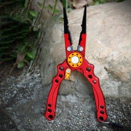Portable Fishing Pliers | Rust Resistant Hook Remover | Aluminum Alloy Fishing Lines Cutters, Split Ring Pliers for Anglers, Husband, Dad, Men, Fishermen