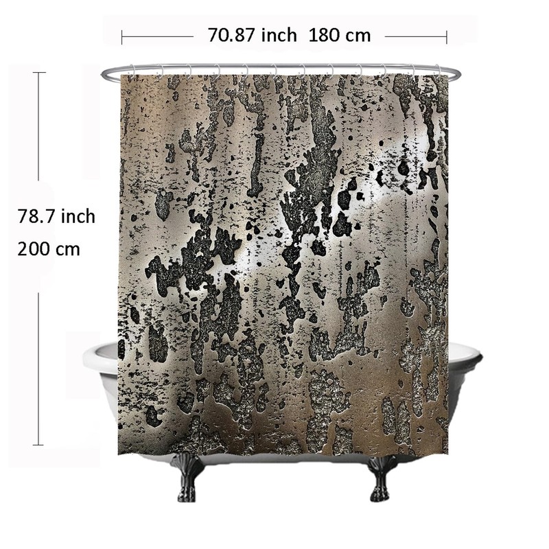 Ulticool Shower Curtain - Steel Metal Industrial - 180 x
