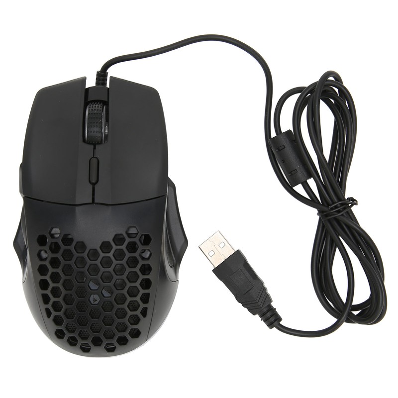 Honeycomb Mouse RGB Wired Gaming Mouse Lightweight Quick Answer RGB
