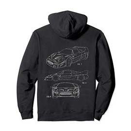 Vintage Classic Sports Car Patent Pullover Hoodie