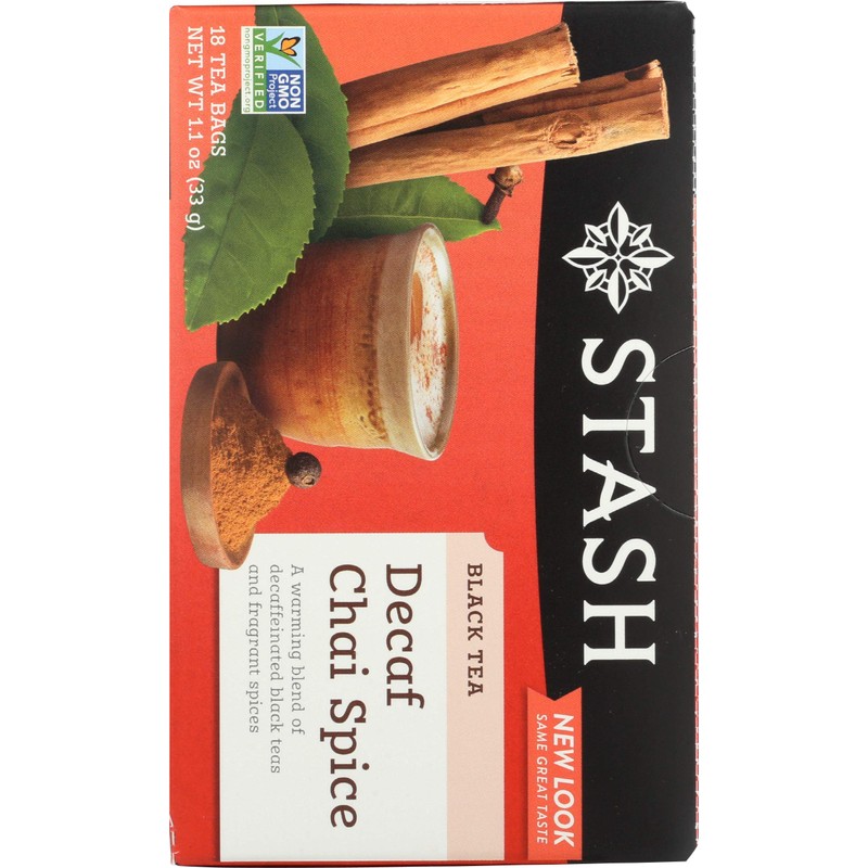 Stash Tea, Tea Chai Spice Decaf, 18 Count