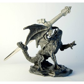 Stock4u Dragon Ornament with Sword Letter Opener, 10 cm
