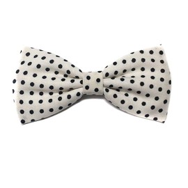 Mini White and Black Polka Dots Hair Bow- for newborn, baby, for girls, for teens, for women (Alligator Clip)
