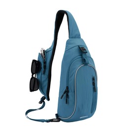 WATERFLY Chest Bag Shoulder Bag Men's Small Men's Handbag Sling Bag Women's Bag Messenger Crossbody Bag Cross Bag for Outdoor Sports Travel Cycling Hiking, Sea blue