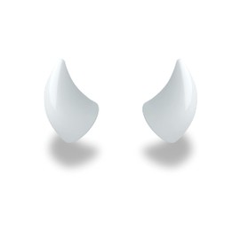 Helmet Flair MagNeatOhz Small White Devil Horns for Helmet | Made in USA | Magnetic & Interchangeable Horns for Motorcycle, Bike & Ski Helmets - Pair