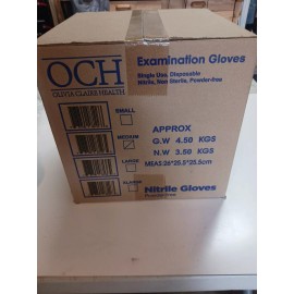 Olivia Claire Health (OCH) 1000 Gloves/case - Nitrile Exam Gloves - (size - Medium)