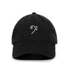 Bass Clef Baseball Cap Embroidered Cotton Adjustable Dad Hat Black