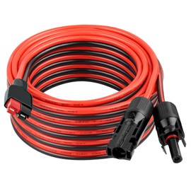 10AWG Solar Panel to Anderson-Style Connector Extension Cable 25FT, Tinned Copper Wire, 600V Rated, High-Temperature Resistance, for Solar Power Systems and Battery Connections