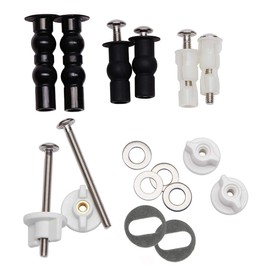 Hibbent Universal Toilet Seats Screws and Bolts, Metal Toilet Seat Hinges Bolt Screws with Fixings Expanding Rubber, Toilet Seat Replacement Parts Kit(5 Choices)