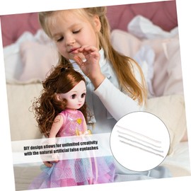 Outanaya 4pcs Diy Doll Makeup Eyelashes Artificial False Lashes for Toys Craft Doll Eyelash Fake Lashes for Supplies