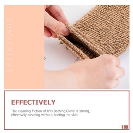 FRCOLOR 4pcs Exfoliating Bath Mitts for Body Scrubbing Natural Jute Shower Gloves for Dead Skin Removal Lightweight and Compact for Spa and Daily Use