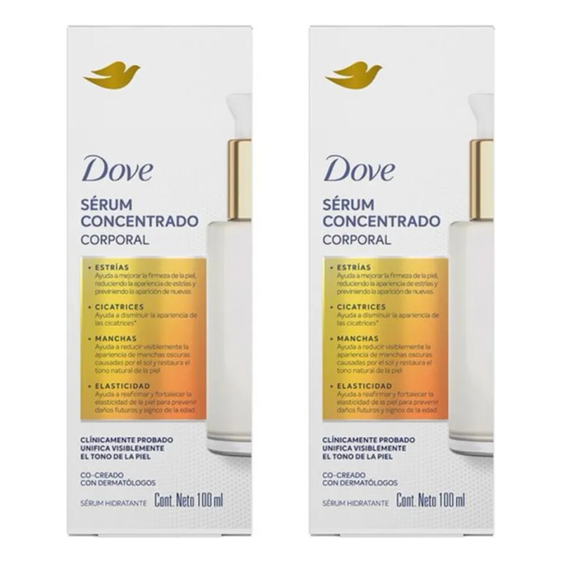 Dove Sérum Corporal Concentrado Estrías 100 2pzas Pack