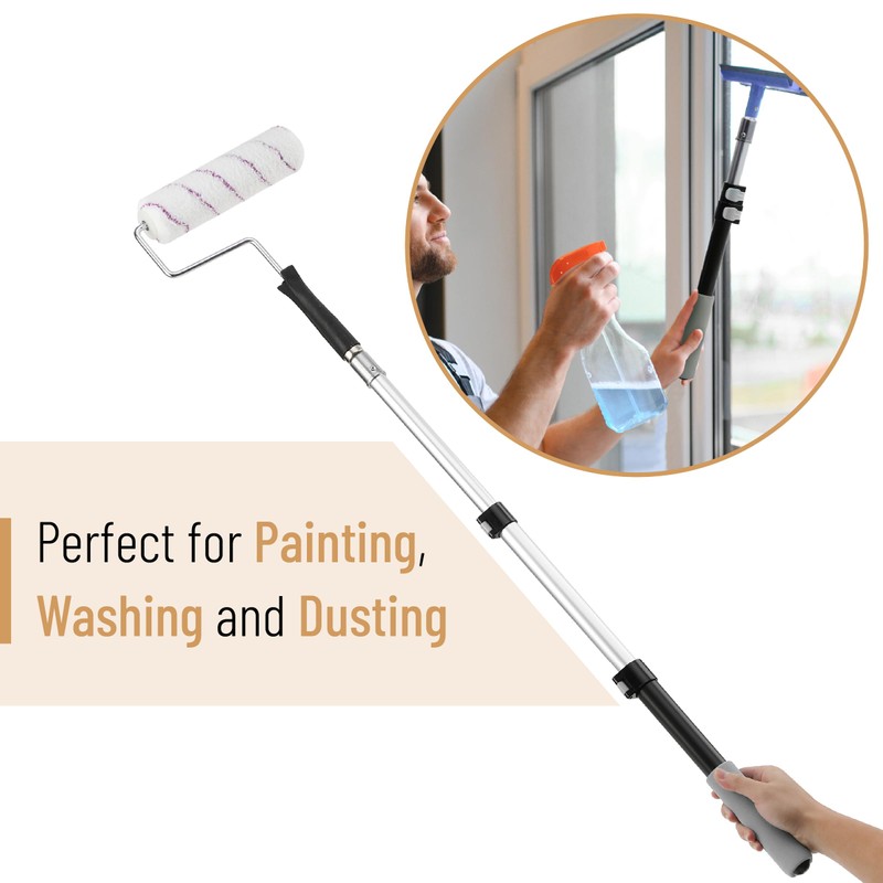 Bates- Extension Pole, 1.4 to 3 Ft Pole, Black &