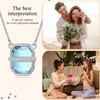 FLYOW Hexagon Moonstone Pendant Necklace, Sterling Silver, Moonstone
