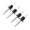 24pcs Stainless Steel Bottle Pourers with Black Plastic Cover Conical