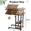 Hadulcet Adjustable C Table with Charging Station, Tiltable Desk C