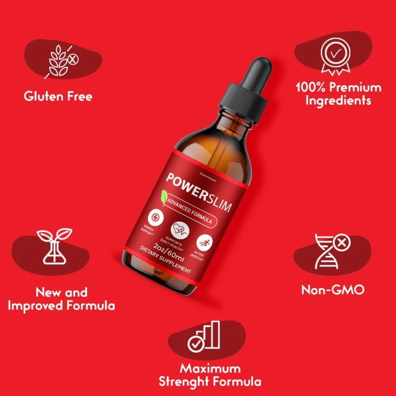 PowerSlim Drops Liquid Supplement, Max Strength, Power Slim Drops (5
