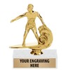 6" Gold Surfing Trophies - Custom Male Surfer Trophy Award