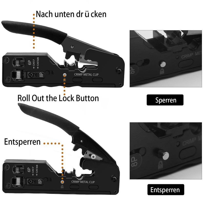 YALYAYA RJ45 Crimping Tool Set Network Tool Set for Network