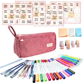HEQIMEI Bible Journaling Kit, Bible Study Supplies, Bible Highlighters No Bleed, Bible Tabs, Bible Accessories Set, Bible Annotation Kit for Gift