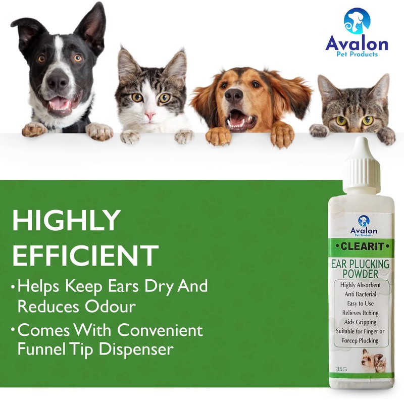 AVALON CLEARIT Ear Plucking/Hair Pulling Removal Powder 35G HELPS KEEP