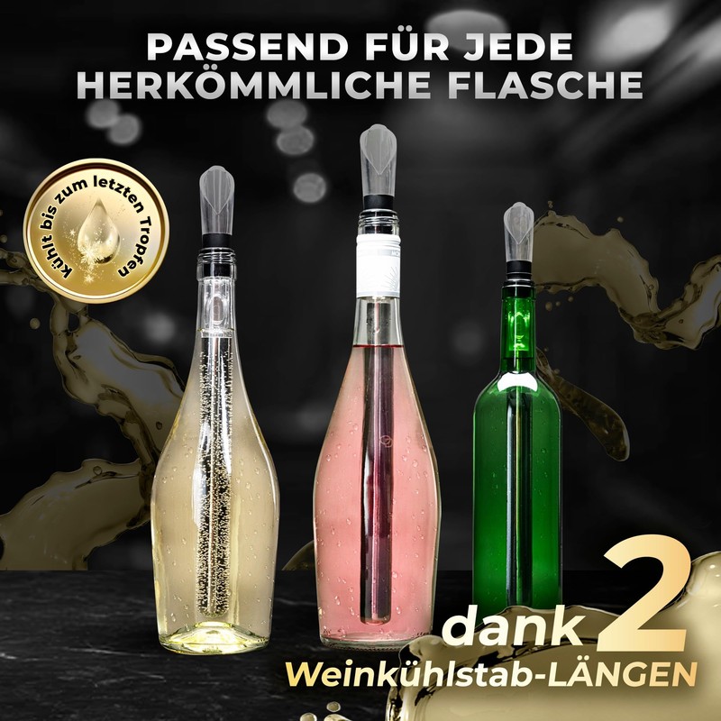 One Decision Deluxe Wine Cooling Rod 6-in-1 Set Including 2