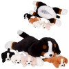 PixieCrush 5 Piece Multicolor Stuffed Dog Set with 4 Puppies