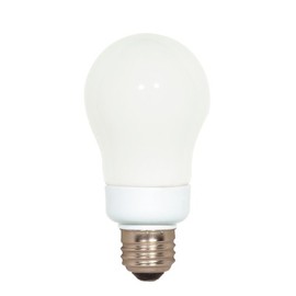 Satco S7282 7-Watt Medium Base A-Type Bulb, 4100K, 120V, Equivalent to 40-Watt Incandescent Lamp with Energy Star Rated