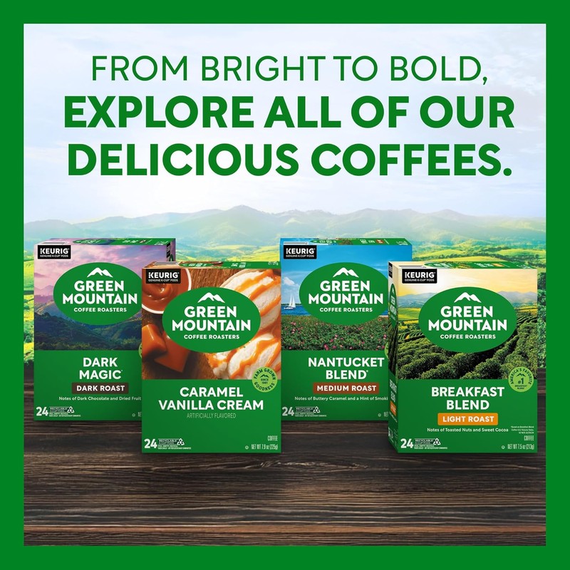 Green Mountain Coffee Roasters Hazelnut Decaf, Keurig Single-Serve K-Cup Pods,
