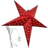 Exotic Essentials Red & Silver Hanging Star Lamp Includes Electric