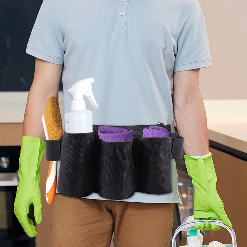 Garden Tool Belt 6 Pockets 2 Straps Waterproof Oxford Fabric