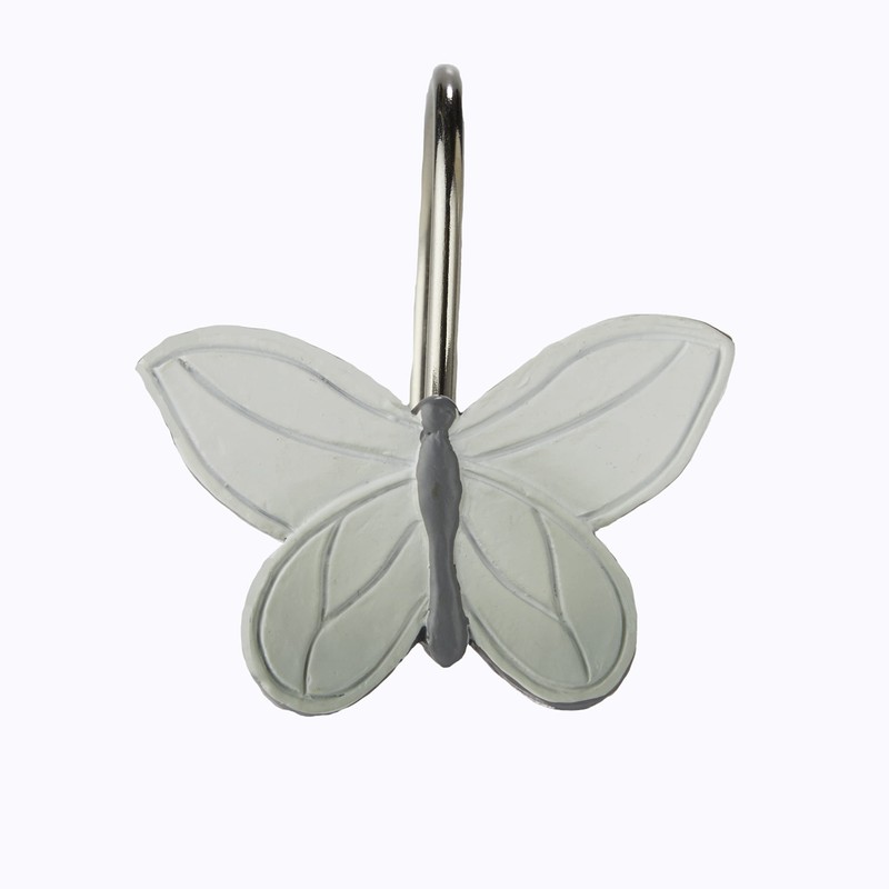 SKL Home Faithful Flowers Shower Curtain Hook Set, Multi