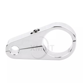 Unbranded Handlebar Clutch Cable Brake Clamp Holder 1.25" Bar for Harley Motorbike Chrome