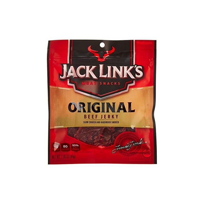 Jack Link's Meat Snacks Beef Jerky, Original, 2.85-Ounce (Pack of