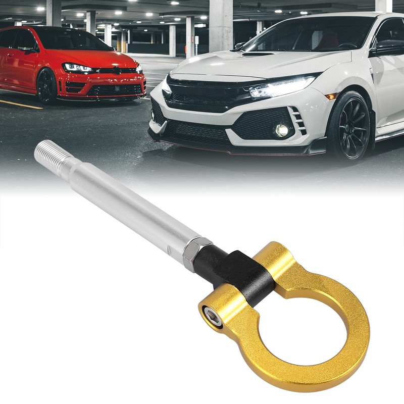 X AUTOHAUX Car Front Bumper Trailer Ring Towing Hook Screw