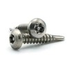#12 x 1 inch Pan Head Torx Pin-in Self-Drilling Security Screws - 410 Stainless - 100/BX