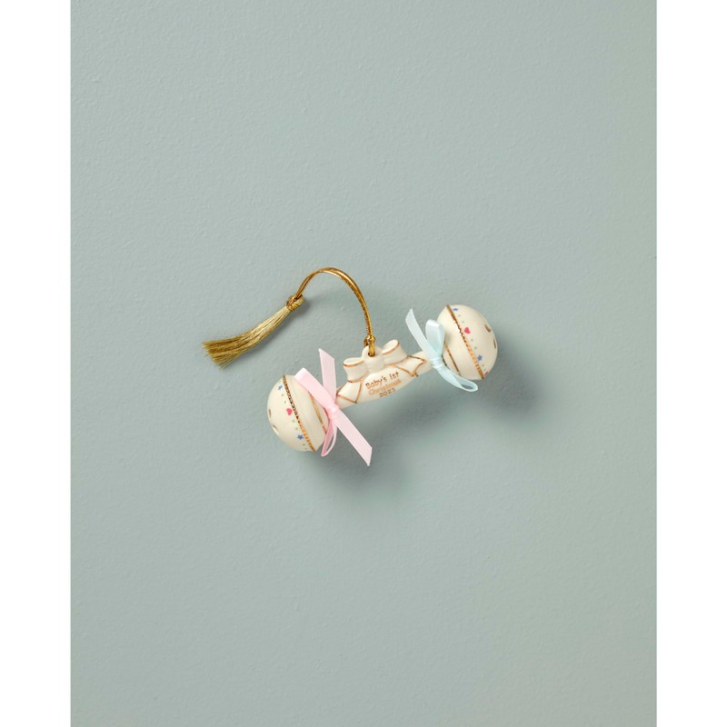 Lenox 894429 2023 - Adorno de sonajero navideño para bebé