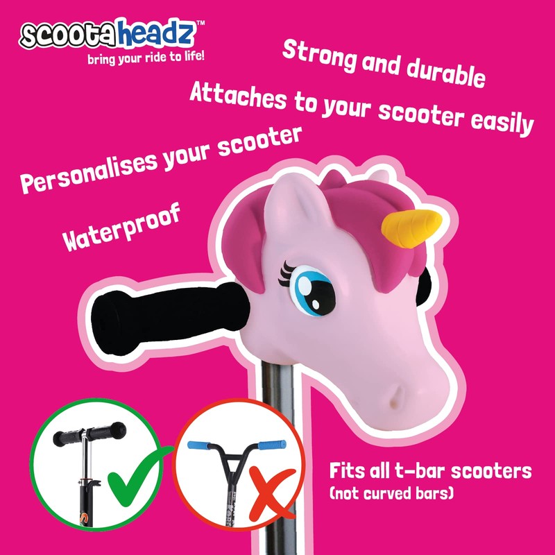 Scootaheadz Roller Einhornkopf: Scooter Kopf Zur Personalisierung Von Kinder Tretrollern