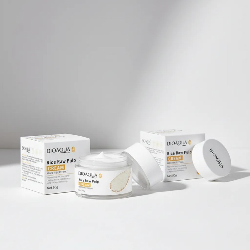 Kit Pzas Crema Facial Bioaqua Rice Raw Pulp 50g Hidratant