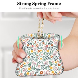 Fintie Women's Small Premium Faux Leather Purse Purse Purse Small Coin Purse Coin Purse Coin Purse Coin Bag Key Case for Women, spring flower, women's small wallet