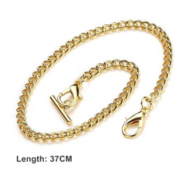 Doukesh Pocket Watch Chain with T Bar, Pocket Watch Chain with 2 Hooks, Metal Pocket Watch Chain, Vest Chain, Watch Chain Link, Pocket Watch Chain for Men and Women, Watch Chain Classic Pocket Watch
