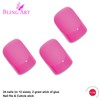 Bling Art False Nails French Manicure Matte Pink Medium Tips