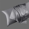 Ersmak Satin Body Pillow Cover, 20x54 Inches Grey Ultra Soft