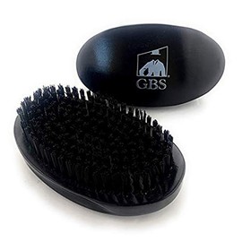 G.B.S Oval Black Wood Finish Brush for Horse Hair, 3in by 5in