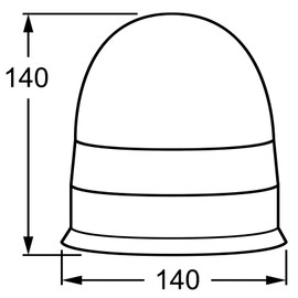 AdLuminis LED rotating beacon, orange, in various versions, for 12V and 24V voltage, flashing light / warning light for road transport