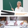 HARFINGTON 2pcs Folding Straight Ruler 30cm Metric Aluminum Alloy Protractor