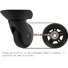 LOTOWELZON 1 Pair Black Mute Luggage Replacement Wheels 90 mm